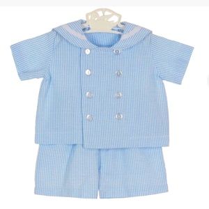 Boys Sailor Seersucker Set Funtasia Too 12 months